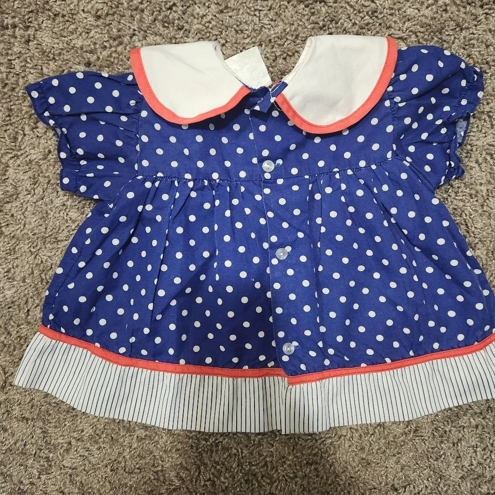 Vintage 70s 80s Cradle, Baby Girls Dress, Size 6-9 months
